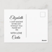 シック・バ結婚ニーのフラワーガール提案 ポストカード (裏面)