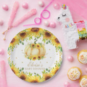 シック·パンプキン·ヒマワリ·ベビー·シャワー誕生パーティー ペーパープレート (パーティー)