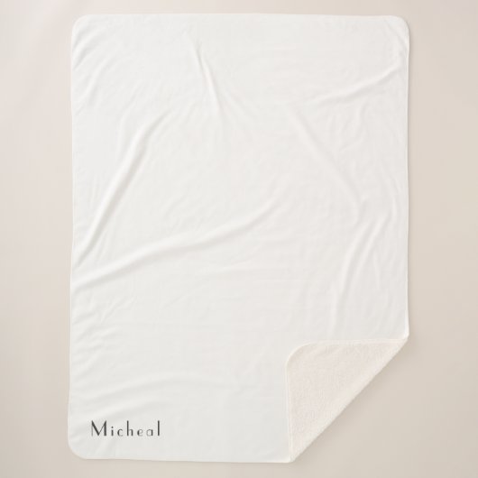 シック・パーソナライズされたカスタム・メイド・ユーザー シェルパブランケット (正面)