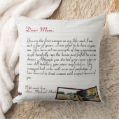 シック・パーソナライズされたラブ・レター手書き&写真 クッション (ブランケット)