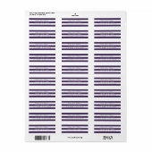 シック・パープルストライプの住所 シール (フルシート)