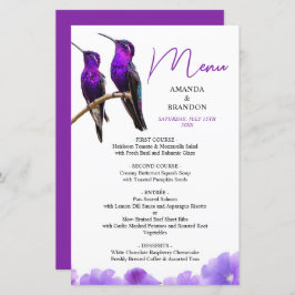 シック・パープルハミングバードと花びら結婚ズ