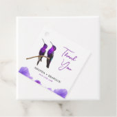 シック・パープルハミングバードと花びら結婚ズ フェイバータグ (インサイチュ)