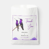 シック・パープルハミングバードと花びら結婚ズ フェイバーバッグ (正面)