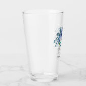 シック・パープルフローラ結婚ズ・モノグラム花嫁メイド タンブラーグラス (右)