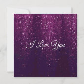 シック・パープル写真結婚夫の記念日カード サンキューカード (裏面)