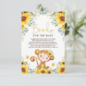 シック·ヒマワリー·モンキー·ベビーシャワーベビー エンクロージャーカード (スタンド正面)