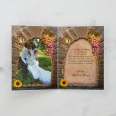 シック・ビニヤード・ワ結婚インの写真サンキューカード サンキューカード (内部)