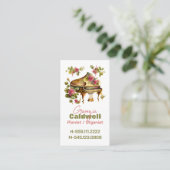 シック・ピアニスト水彩画 名刺 (スタンド正面)