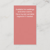 シック・ピアニスト水彩画 名刺 (裏面)