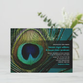 シック·ピエレガントーコック·フェザー写真結婚ズ 招待状 (スタンド正面)