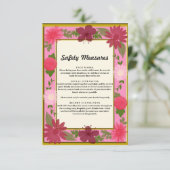 シック・ピンクフローラ植物安全対策 エンクロージャーカード (スタンド正面)