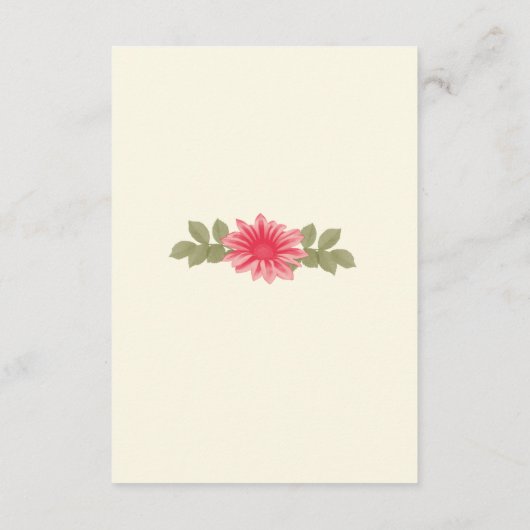 シック・ピンクフローラ植物安全対策 エンクロージャーカード (裏面)