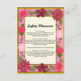 シック・ピンクフローラ植物安全対策 エンクロージャーカード