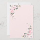 シック・ピンクフローラ50th誕生日パーティー 招待状 (裏面)