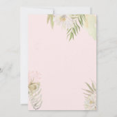 シック・ピンク・ボホフローラ50th誕生日パーティー 招待状 (裏面)