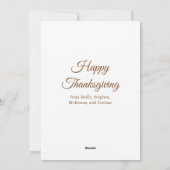 シック・ファミリー感謝祭フォト秋リーフ縁ど シーズンカード (裏面)