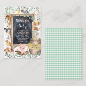 シック・ファーム・アニマルズ・納屋周囲の庭・グリーナリー・ブックス・フォー・ベビー エンクロージャーカード (正面/裏面)