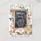 シック・ファーム・アニマルズ・納屋周囲の庭・グリーナリー・ブックス・フォー・ベビー エンクロージャーカード (正面)