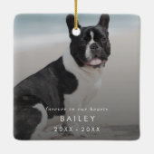 シック・フォーエバーで我々のハートドッグフォトオーバーレイ セラミックオーナメント (裏面)