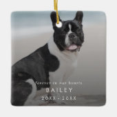 シック・フォーエバーで我々のハートドッグフォトオーバーレイ セラミックオーナメント (正面)