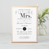 シック&フォーマルブライダルシャワー |ゴールドフォイル招待状 招待状 (スタンド正面)