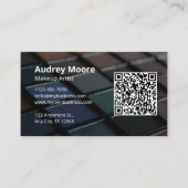 シック・フリーランスのメイクアップアーティストテンプレート 名刺 (正面)