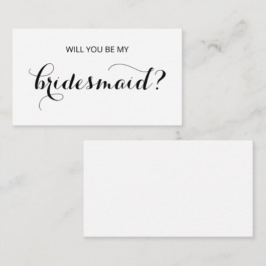 シック·フローシュ|あなたは私の花嫁の付き添いになりますか？ エンクロージャーカード (正面/裏面)