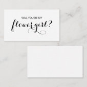 シック·フローシュ|私の花の女の子になれますか? エンクロージャーカード (正面/裏面)