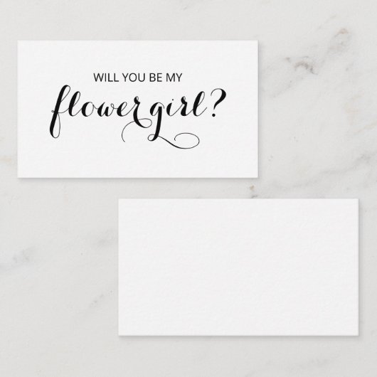 シック·フローシュ|私の花の女の子になれますか？ エンクロージャーカード (正面/裏面)