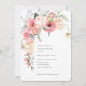 シック・フローラエレガント・ガーデンのロマンチックな水彩 招待状 (正面)