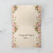 シック・フローラ・シスター・ウィル・マイ・メイド・オブ・オーナー（花嫁付き添い人） 招待状 (内部)