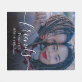 シック・フ最高のレンズ・フォパーソナライズされたトネーム フリースブランケット (正面(横))