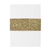 シック・ブラックと金ゴールド結婚ズ 招待状ベリーバンド (裏面例)