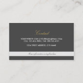 シック・ブラックストライプ・ビジネス・カード 名刺 (裏面)