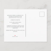 シック・ブラック金ゴールドロースクール写真卒業 案内ポストカード (裏面)