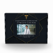 シック・ブラック金ゴールド医学部卒業 フォトブロック (正面)