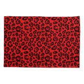 シック·ブラック·アンド·レッド·レオパード·プリント 枕カバー (裏面)