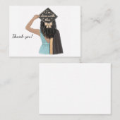 シック・ブラック・ウーマン・カレッジ卒業カード ノートカード (正面/裏面)