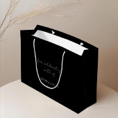 シック・ブラック | フローラ結婚モノグラム ラージペーパーバッグ