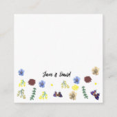 シック・ブラック&ホワイト・ダマスクパール結婚ズ エンクロージャーカード (裏面)