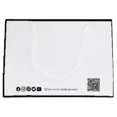 シック・ブラック&ホワイト・ビジネス ラージペーパーバッグ (正面)