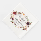 シック・ブルガンディ・マルサラフローラ幾何学結婚的 (コーナー)