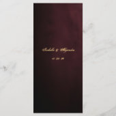 シック・ブルゴーニュと金ゴールドスペインの・レッド結婚ズ メニュー (裏面)