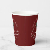 シック・ブルゴーニュパーソナライズされたー卒業パーティー 紙コップ (右)