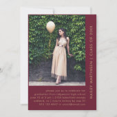 シック・ブルゴーニュ2写真卒業パーティー 招待状 (正面)