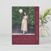 シック・ブルゴーニュ2写真卒業パーティー 招待状 (スタンド正面)