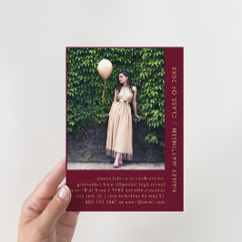 シック・ブルゴーニュ2写真卒業パーティー 招待状