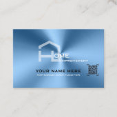 シック・ブルーのメタリックモダン・ビジネス・カード 名刺 (正面)