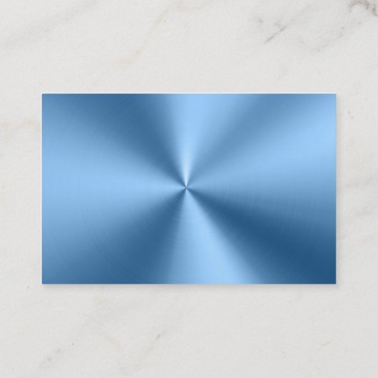シック・ブルーのメタリックモダン・ビジネス・カード 名刺 (裏面)